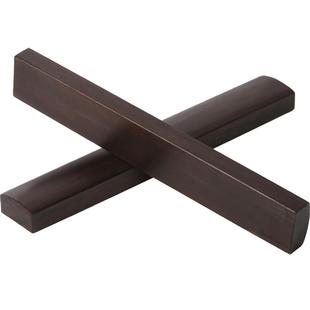 黑檀木大号毛笔镇纸镇尺一对 实木质毛笔字压纸石 红木压书镇 原木纸镇书画国画书法摆件定制刻字