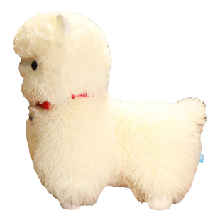 网红羊驼公仔可爱铃铛小羊玩偶草泥马抱枕女孩布娃娃绵羊毛绒玩具