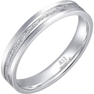 周生生珠宝Pt950铂金戒指情侣结婚戒指白金对戒62316R