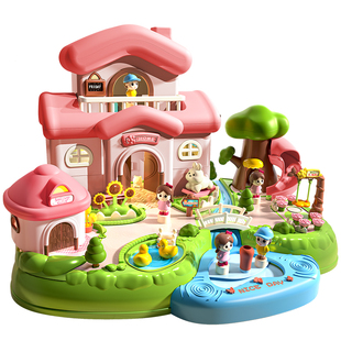 儿童生日礼物艾莎公主玩具过家家磁力城堡3小女孩益智6岁礼品女童