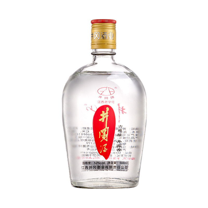 井冈山52度500ml高度白酒江西特产酒瓶装白酒六种粮红米酿酒