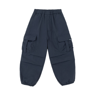 JUSTIN童装儿童冬装加绒速干运动束脚裤男童日系休闲口袋工装长裤