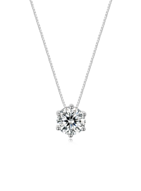 925纯银莫桑钻项链女款2026新款高级感轻奢小众轻钻石吊坠锁骨链