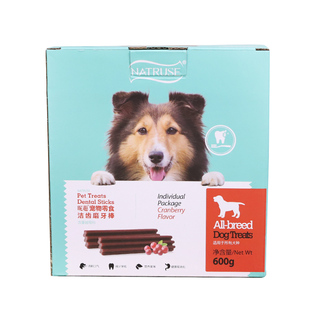 120支整盒昵趣洁齿骨狗狗磨牙棒成犬幼犬零食金毛狗咬胶洁齿棒