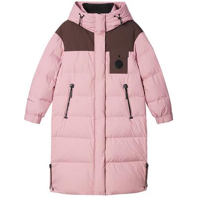 ToyzY粉色连帽羽绒服女长款立领90鸭绒高克重石墨烯ZC34508210