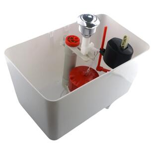 老式座便器通用款内胆内置塑料水箱连体顶单按钮抽水马桶整套配件