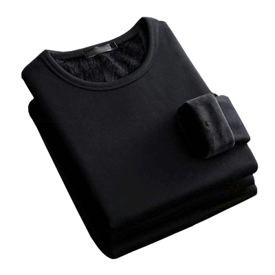 超值2件装】秋冬季加绒长袖t恤男