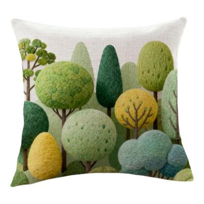 现代小清新治愈系绿色抱枕靠垫
