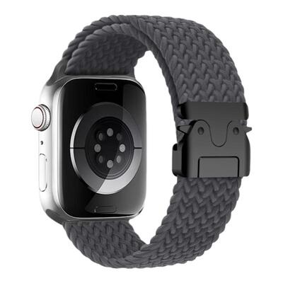 适用applewatch10表带iwatchS11新款ultra2苹果s9手表S8尼龙编织s7男款运动一体金属高级感女iphone创意秋冬