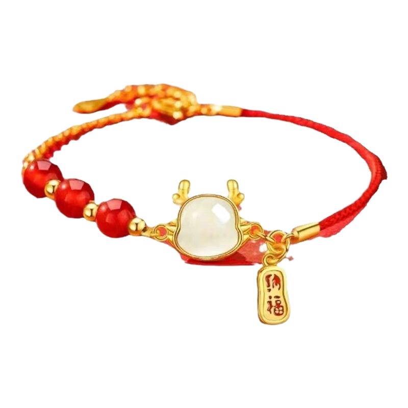 大师祝福编织吉祥转运白玉项链