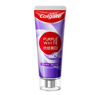高露洁紫光色修美白牙膏成人清新口气去烟渍去黄去口臭旗舰店正品