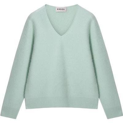 【拉绒工艺】ERDOS 女士V领羊绒衫25年秋冬新绒感基础打底羊绒衫