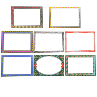 A4彩色花边画画纸卡通创意美术纸带边框古风卡纸幼儿园美术班画纸