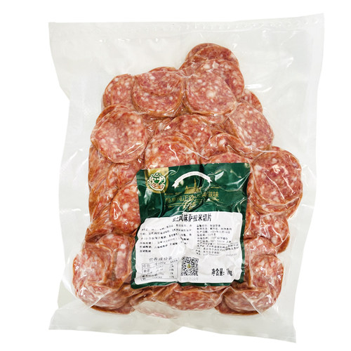 欧力萨拉米切片1kg 米兰风味香肠切片家用披比萨片烘焙原材料商用