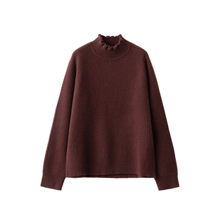 梭家｜有你的季节｜简约通勤纯羊毛针织打底衫冬女套头半高领毛衣