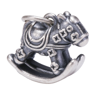 999足银小马吊坠本命年纯银摇摇马迷你配件项链手链小马编绳佩饰