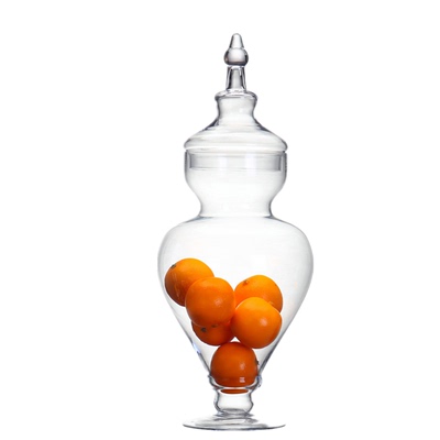 欧式玻璃糖果罐透明甜品台玻璃瓶