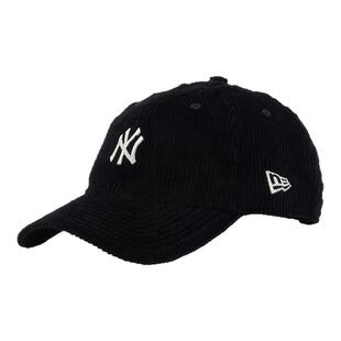 韩国代购NEWERA纽亦华帽子灯芯绒940NY小标冬季保暖棒球帽黑色