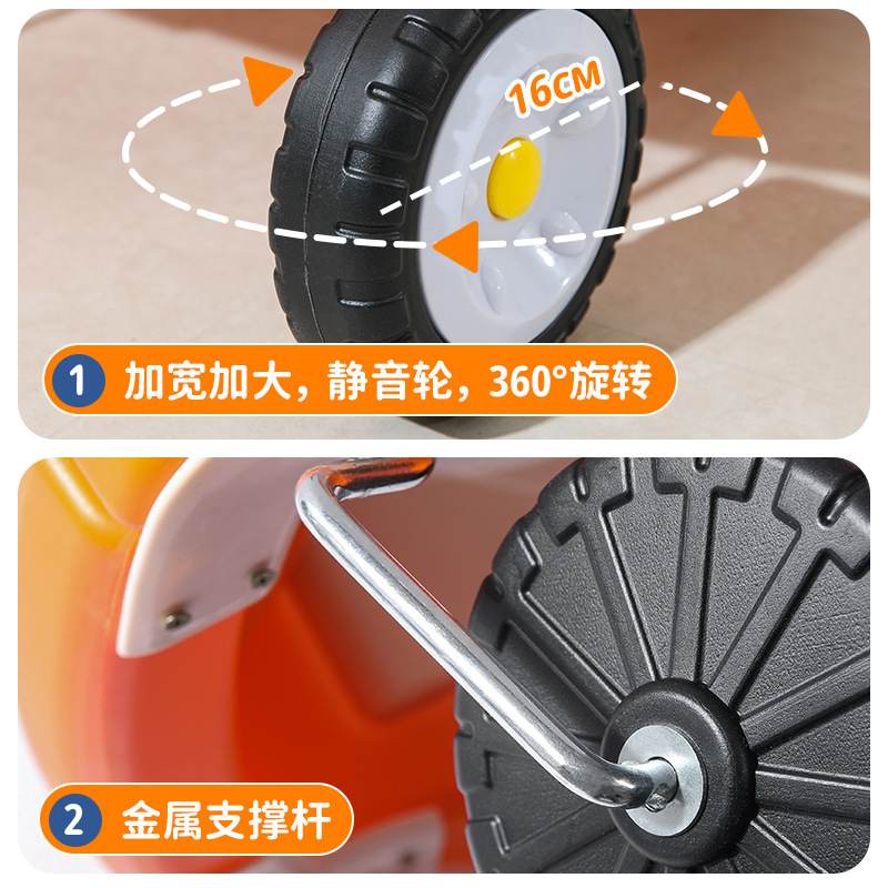 塑料滑行玩具车淘气堡消防公主四轮车小房学步滑板车宝宝助力