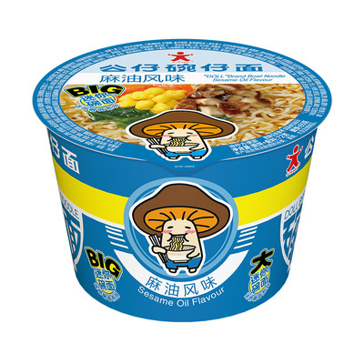 香港公仔面麻油味大碗面整箱批发