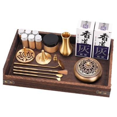 纯铜香道用具入门套装香篆工具香篆用品香灰压粉用具香勺香印香铲
