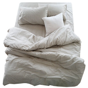 特价纯棉格子床单床笠被套睡眠橄榄绿宿舍单件枕套藏蓝大格夏季