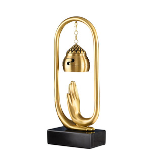 全铜壁挂音乐香炉新古典家用玄关茶几香薰禅意蓝牙音响礼品摆件