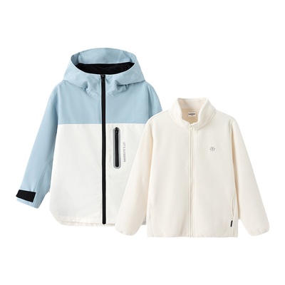 巴拉巴拉男童冲锋衣三合一可拆卸