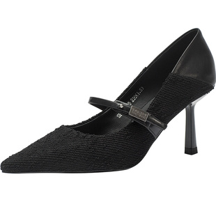 CDF女鞋2025春季新款优雅气质法式时装鞋豹纹浅口尖头时尚通勤鞋