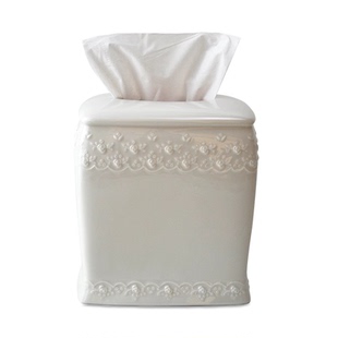 Simply Shabby Chic简约陶瓷家用酒店抽纸盒北欧餐厅客厅纸巾盒