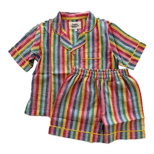 9折■LENFANCE现货Nights by wilder 25AW儿童条纹睡衣家居服套装