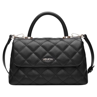 稻草人真皮女包2025新款手提包小香风菱格包女百搭单肩斜挎包正品