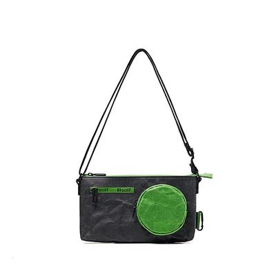 斜挎单肩原创腰包撞色做旧风