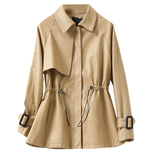 绵羊皮女皮衣短款皮夹克常规小个子韩版风衣2026春秋新款真皮外套