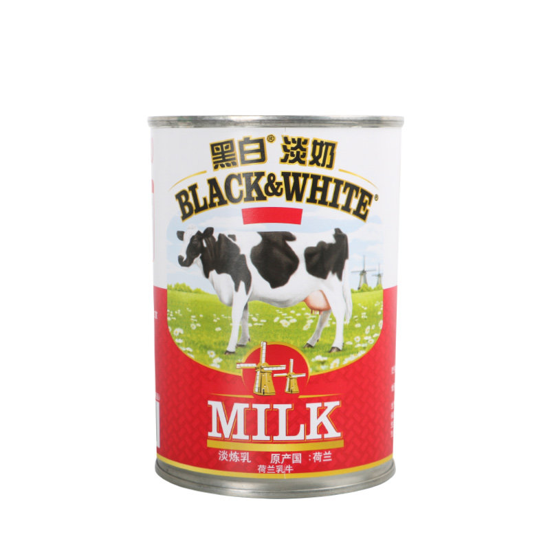 荷兰黑白全脂淡奶炼乳400g*6罐