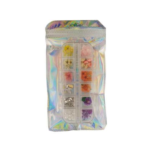 脸上贴干花妆容脸贴蝴蝶化妆饰品脸部亮片面部儿童舞台妆美甲小花