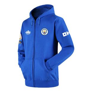 曼城队服哈兰德罗德里足球迷服开衫卫衣男女休闲带帽拉链连帽外套