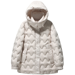 300斤减龄保暖休闲时尚外套胖莹莹大码女装冬季设计感连帽羽绒服