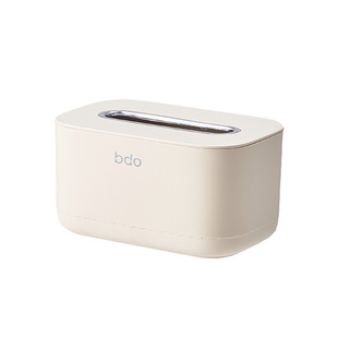 BDO奶油风纸巾盒家用客厅高档抽纸盒内置弹簧纸巾抽餐巾纸收纳盒