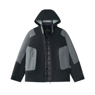 章昊同款FILA FUSION斐乐潮牌羽绒服两件套男2025冬新款宽松外套