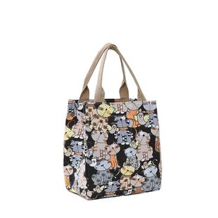 加厚帆布手提包时尚百搭上班族手提袋学生饭盒袋外出便当包女旅行