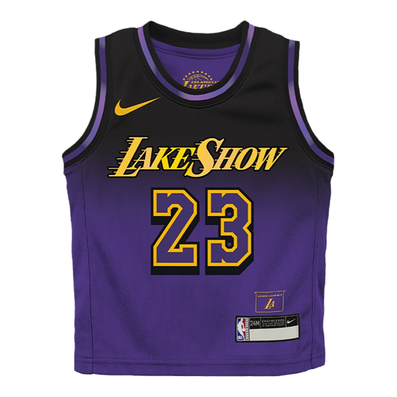 Nike耐克官方NBACityEdition婴童勒布朗詹姆斯儿童篮球服速干球衣