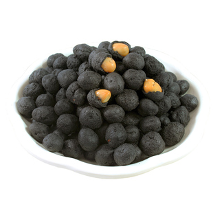 包邮 买5送1 杭州特产 杭醇博竹炭翁花生160g竹炭黑花生休闲零食