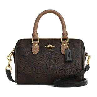 COACH/蔻驰官方 奥莱款Rowan女士单肩斜挎手提包迷你波士顿CAB16