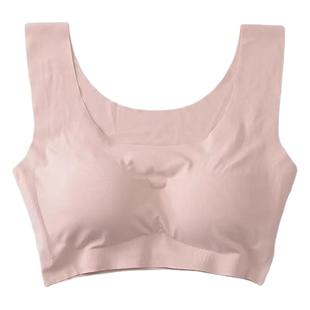 无痕防震内衣运动型女学生运动冰丝背心式透气文胸聚拢固定可拆卸
