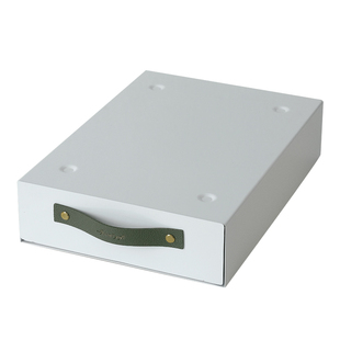 高颜值可重叠单层抽屉 桌面铁艺收纳盒 咖啡机增高架 金属储物箱