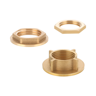 全铜并帽1/2/3/4/6分1寸穿板紧固螺母六角螺帽水箱接头锁并圈配件