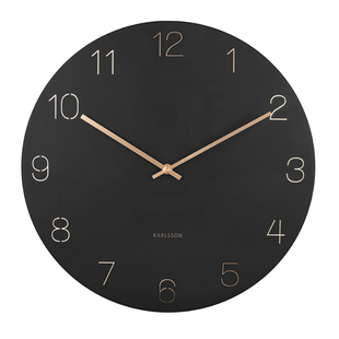 荷兰KARLSSON新款雕刻挂钟北欧简约现代客厅创意时尚金属静音钟表