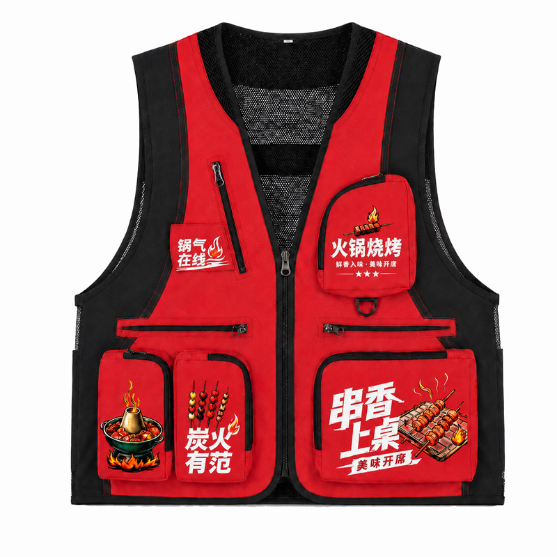 马甲工作服定制印字logo背心