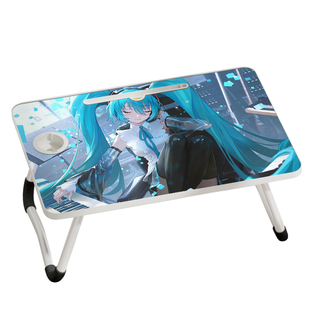 动漫二次元初音未来床上小桌子懒人上铺神器飘窗可折叠小桌板学习书桌游戏电竞笔记本电脑学生卧室办公桌家用